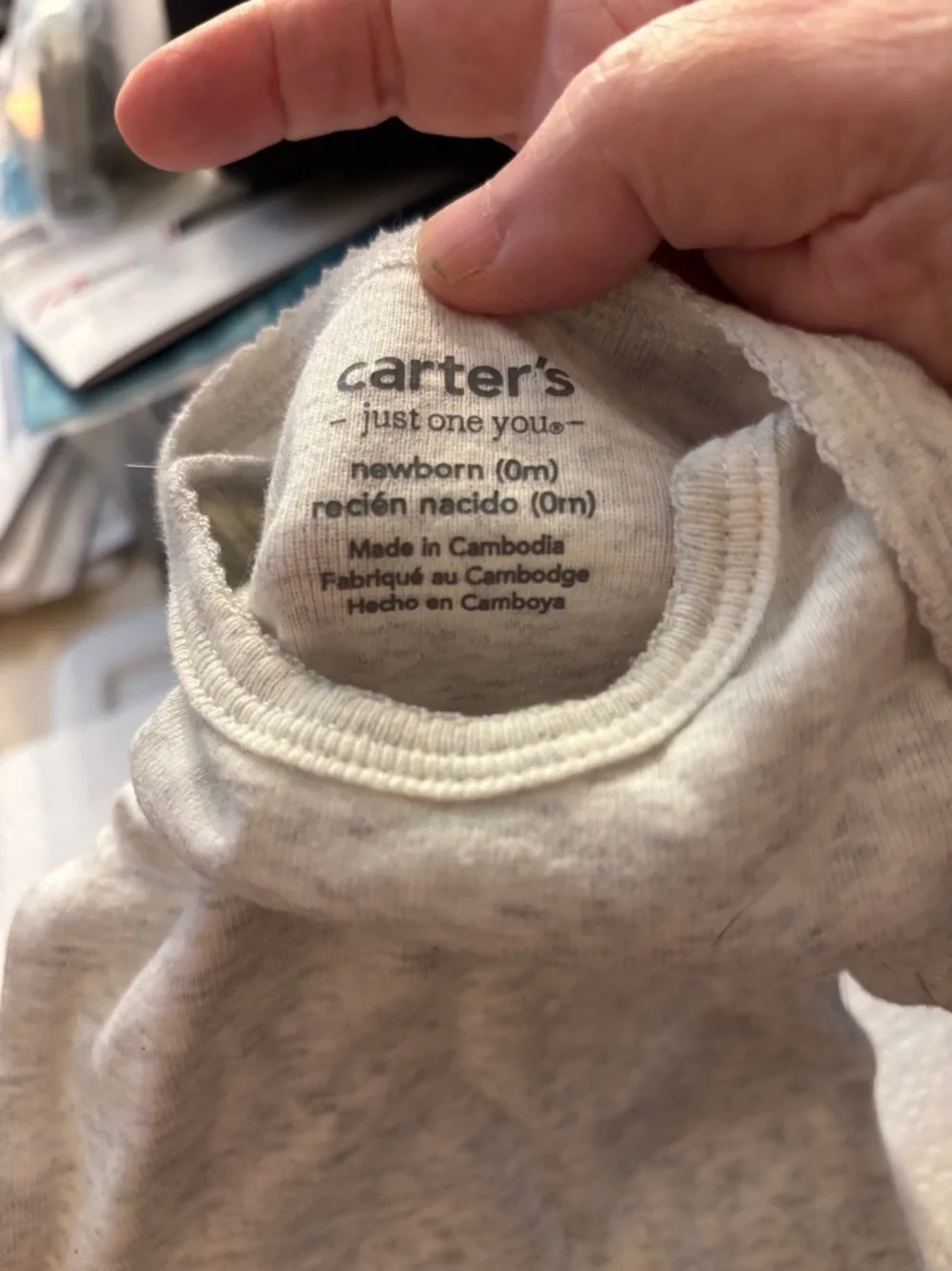 Carter's Heather Gray Newborn Bodysuit